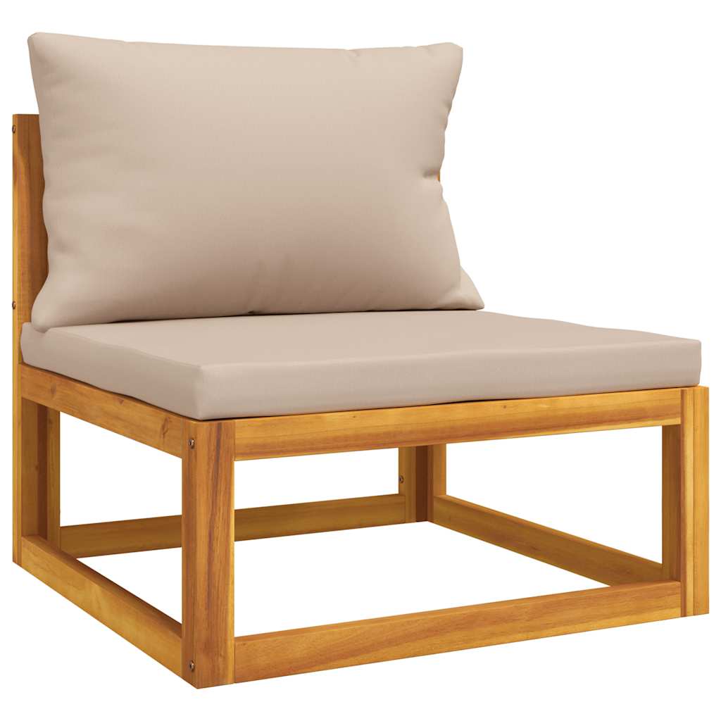 vidaXL 3-tlg. Garten-Lounge-Set mit Kissen Massivholz Akazie