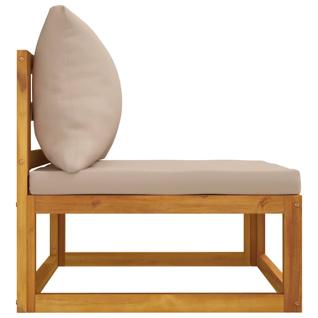 vidaXL 3-tlg. Garten-Lounge-Set mit Kissen Massivholz Akazie