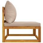 vidaXL 3-tlg. Garten-Lounge-Set mit Kissen Massivholz Akazie
