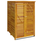 vidaXL Mülltonnenbox für 1 Tonne 70x89x117 cm Massivholz Akazie