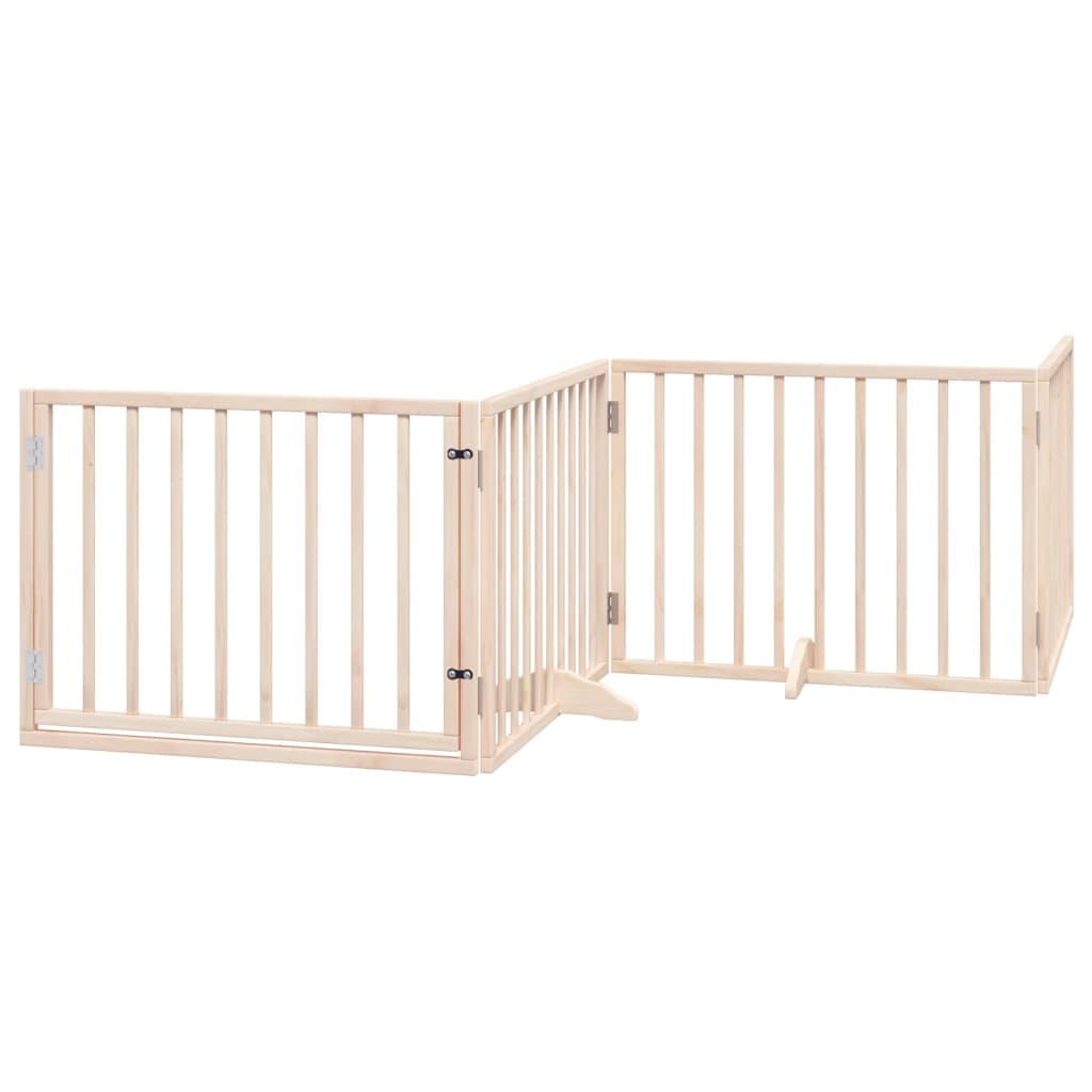 vidaXL Hundegitter mit Tür Faltbar 4 Paneele 320 cm Pappelholz