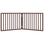 vidaXL 2-tlg. Hundetor Faltbar Braun 160 cm Pappelholz