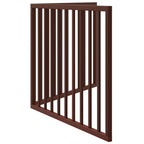 vidaXL 2-tlg. Hundetor Faltbar Braun 160 cm Pappelholz