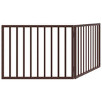 vidaXL 2-tlg. Hundetor Faltbar Braun 160 cm Pappelholz