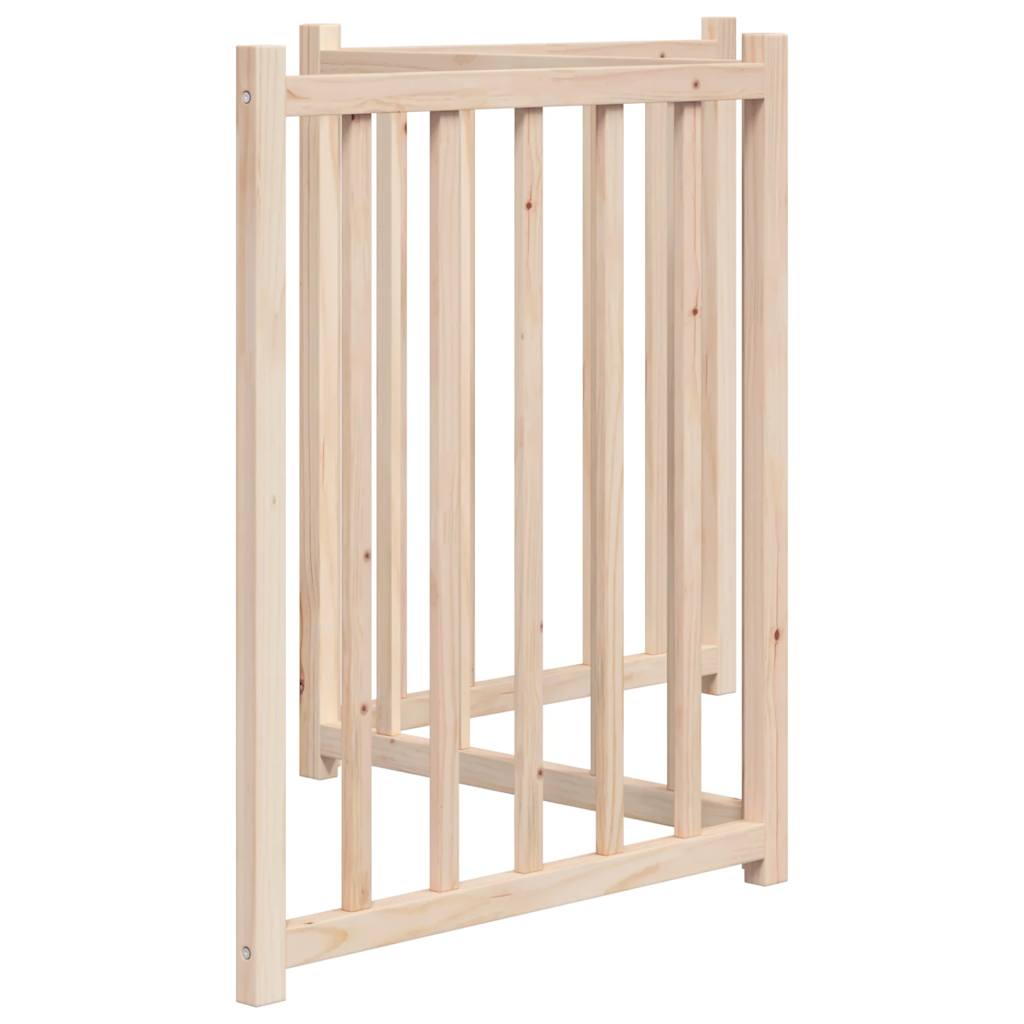 vidaXL 3-tlg. Hundetor Faltbar 150 cm Massivholz Tanne
