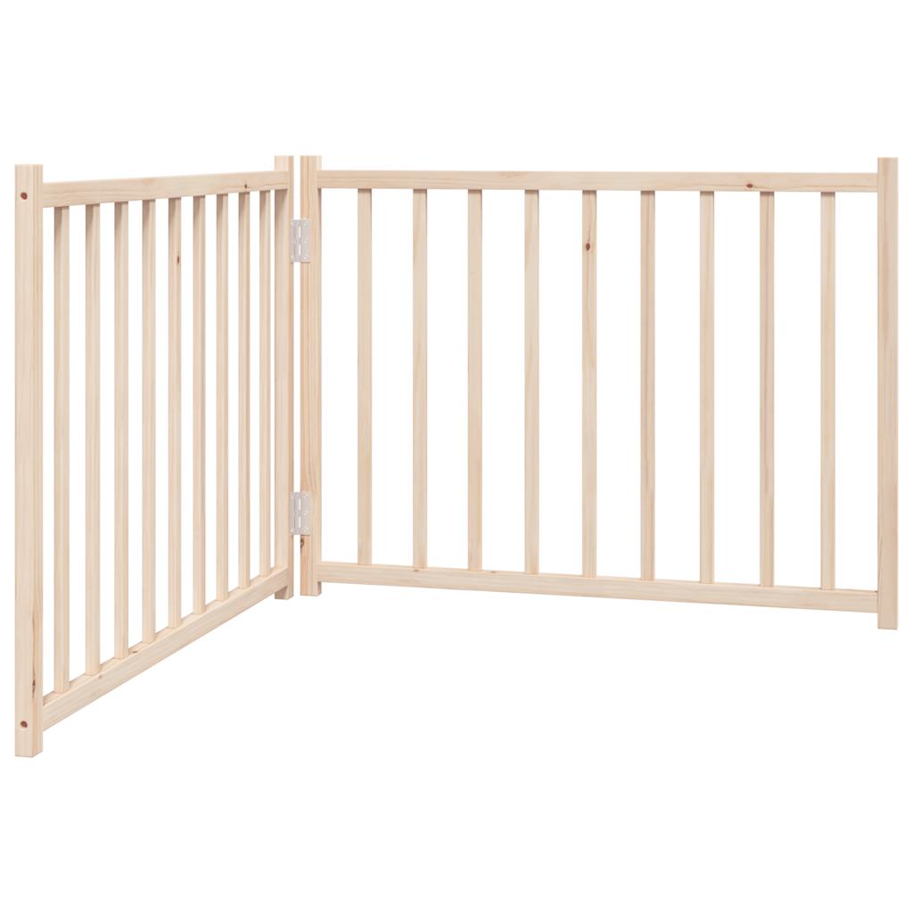 vidaXL 2-tlg. Hundetor Faltbar 160 cm Massivholz Tanne