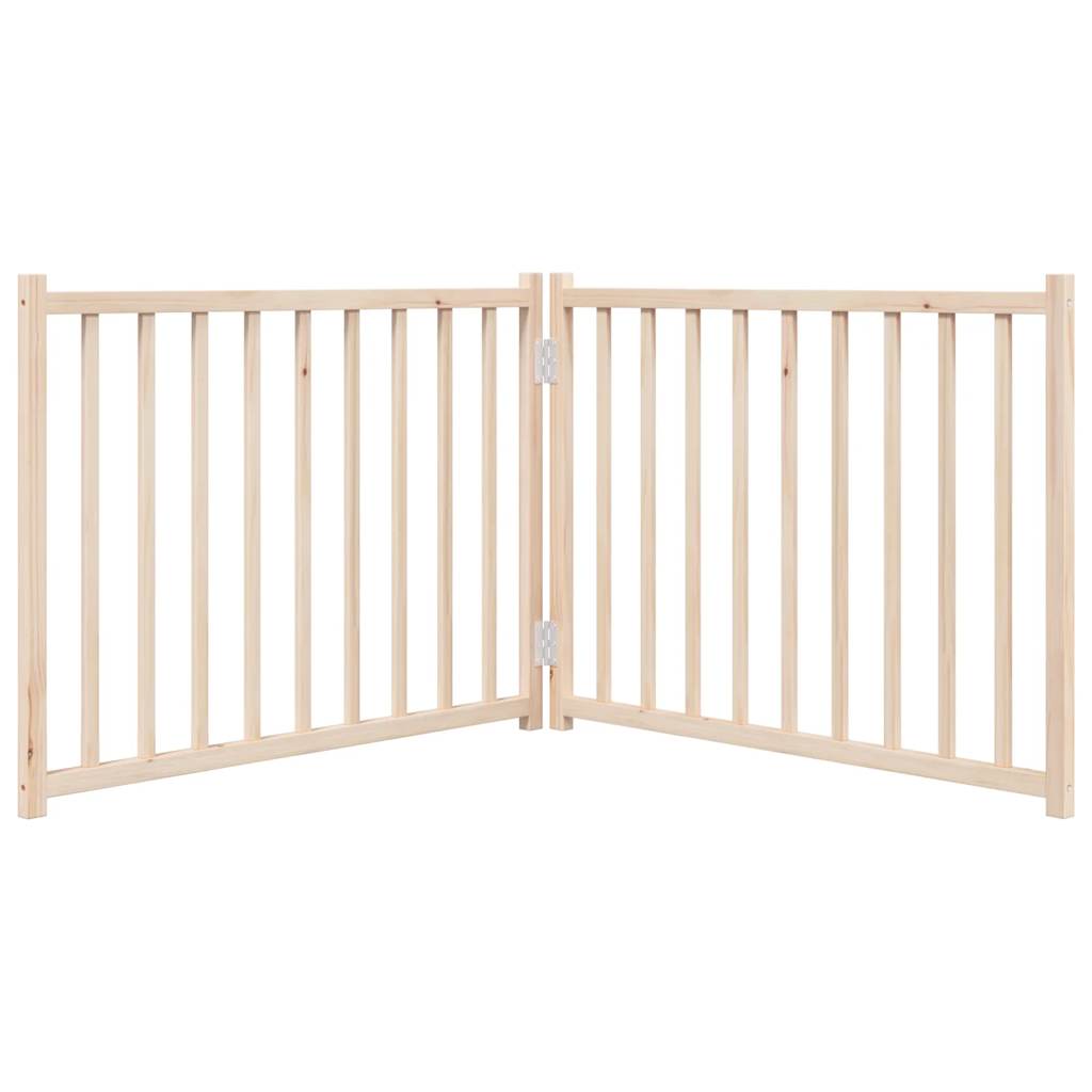 vidaXL 2-tlg. Hundetor Faltbar 160 cm Massivholz Tanne