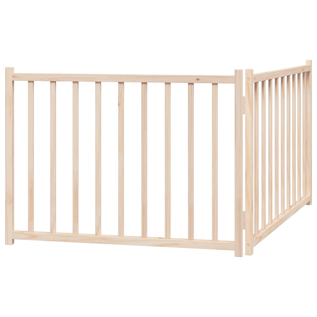 vidaXL 2-tlg. Hundetor Faltbar 160 cm Massivholz Tanne
