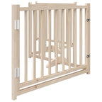 vidaXL 4-tlg. Hundetor mit Tür Faltbar 320 cm Massivholz Tanne