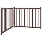 vidaXL 2-tlg. Hundetor Faltbar Braun Eiche 160 cm Massivholz Tanne