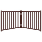 vidaXL 2-tlg. Hundetor Faltbar Braun Eiche 160 cm Massivholz Tanne