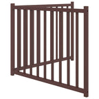 vidaXL 2-tlg. Hundetor Faltbar Braun Eiche 160 cm Massivholz Tanne