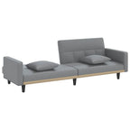 vidaXL Schlafsofa mit Kissen Hellgrau Stoff