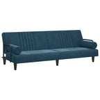 vidaXL Schlafsofa mit Armlehnen Blau Samt