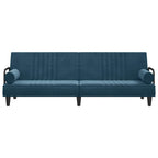 vidaXL Schlafsofa mit Armlehnen Blau Samt