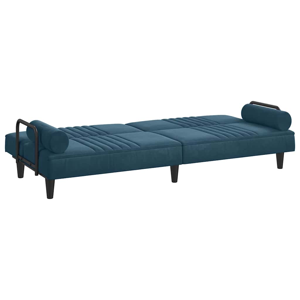vidaXL Schlafsofa mit Armlehnen Blau Samt