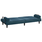vidaXL Schlafsofa mit Armlehnen Blau Samt
