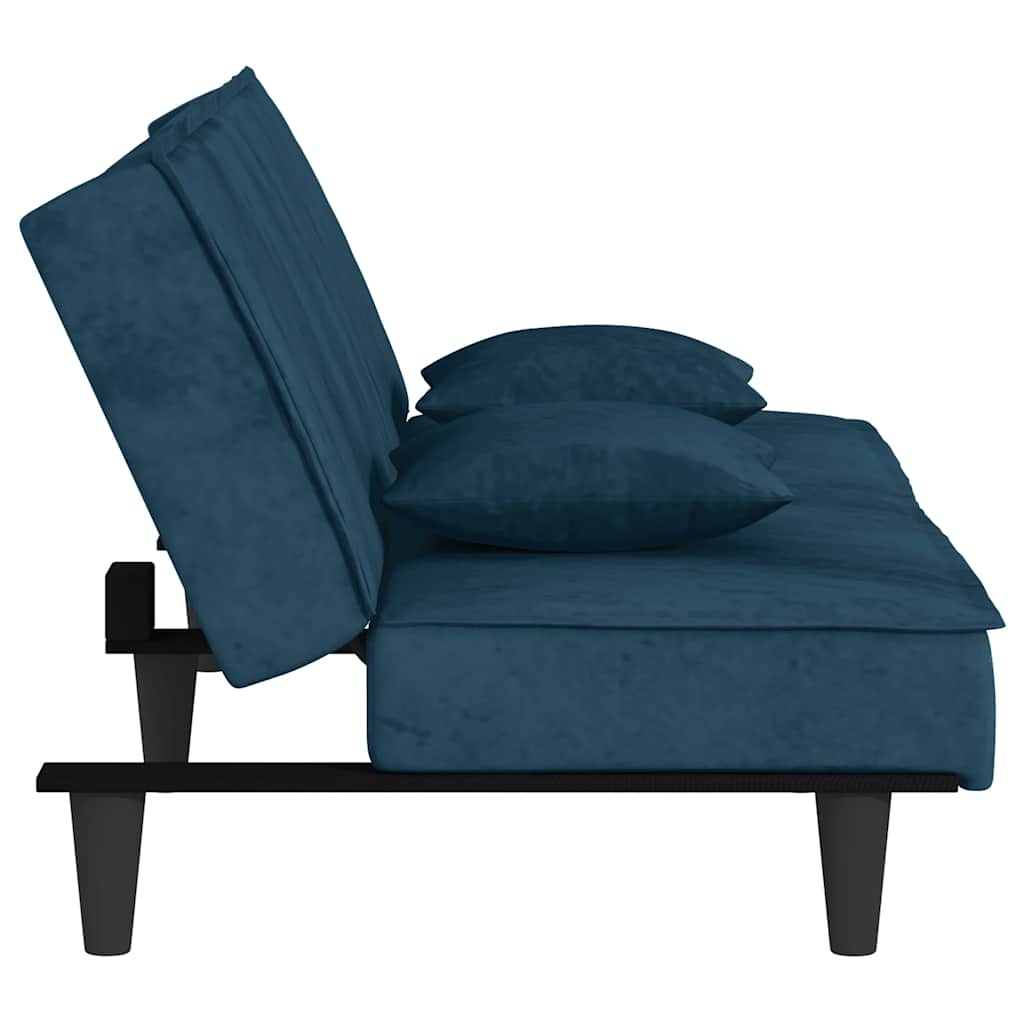 vidaXL Schlafsofa Blau Samt