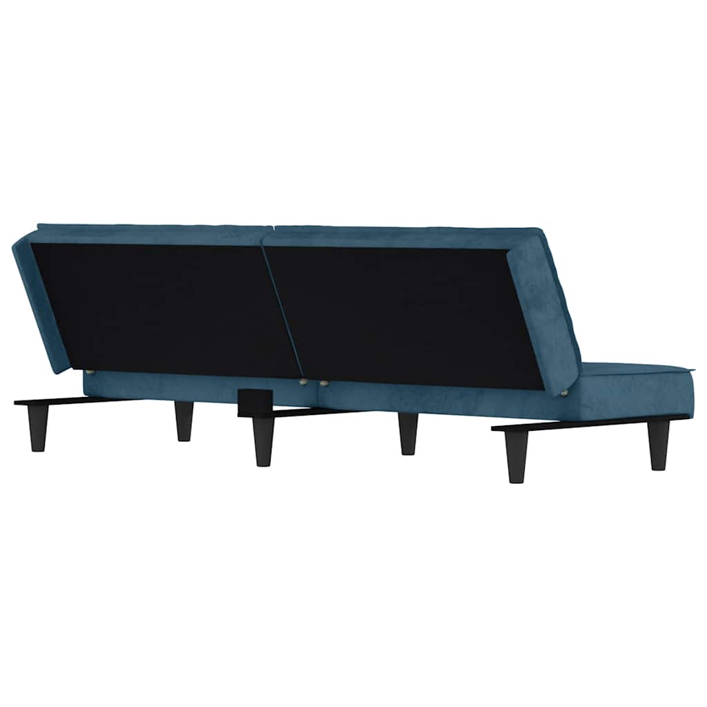 vidaXL Schlafsofa Blau Samt