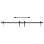 vidaXL Mini Schiebetürbeschlag Set für Schranktüren 122 cm Carbonstahl