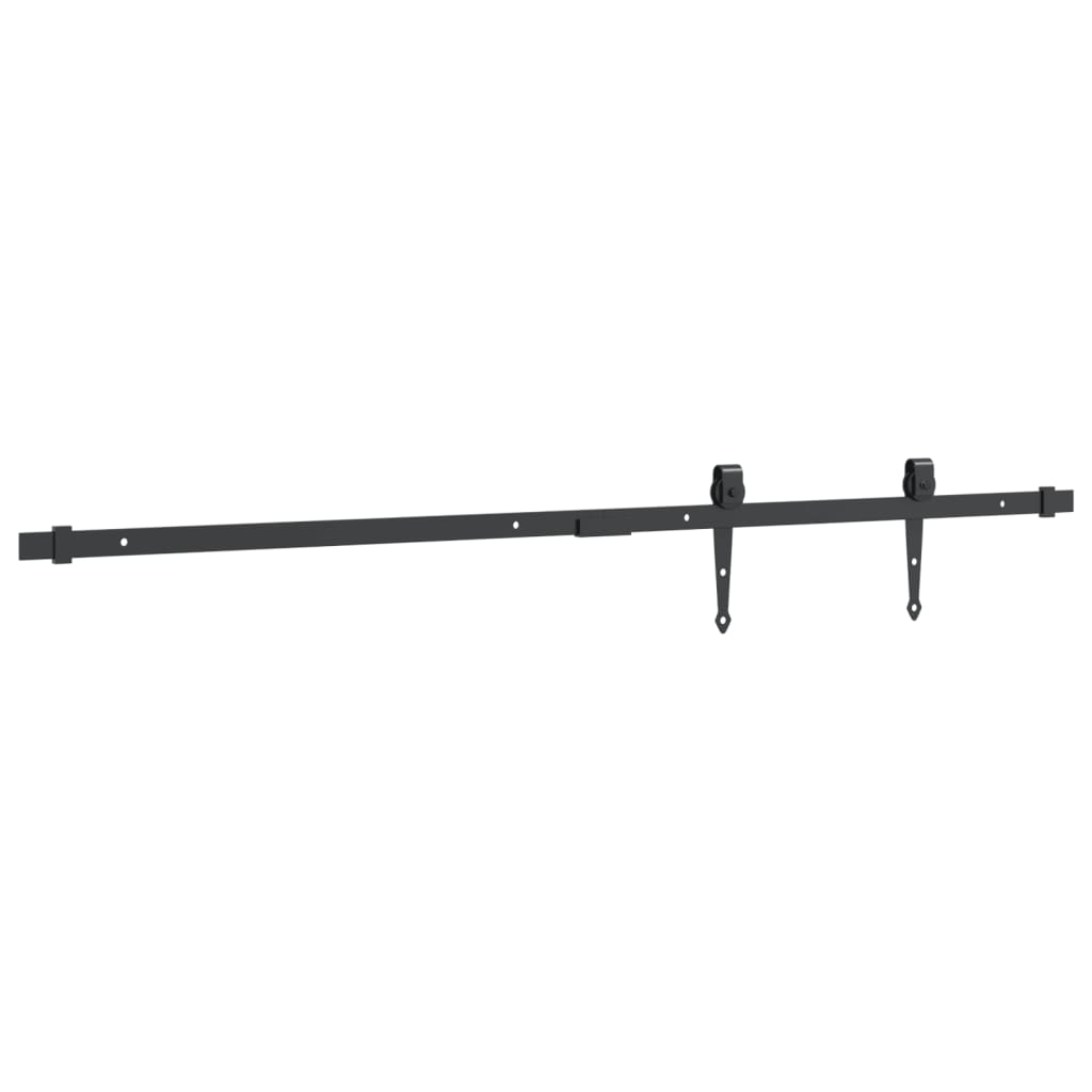 vidaXL Mini Schiebetürbeschlag Set für Schranktüren 122 cm Carbonstahl