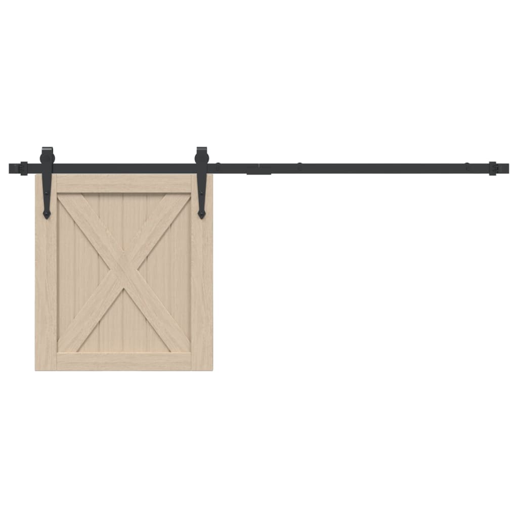 vidaXL Mini Schiebetürbeschlag Set für Schranktüren 122 cm Carbonstahl