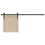 vidaXL Mini Schiebetürbeschlag Set für Schranktüren 122 cm Carbonstahl