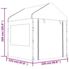 vidaXL Pavillon mit Dach Weiß 2,28x2,23x2,69 m Polyethylen