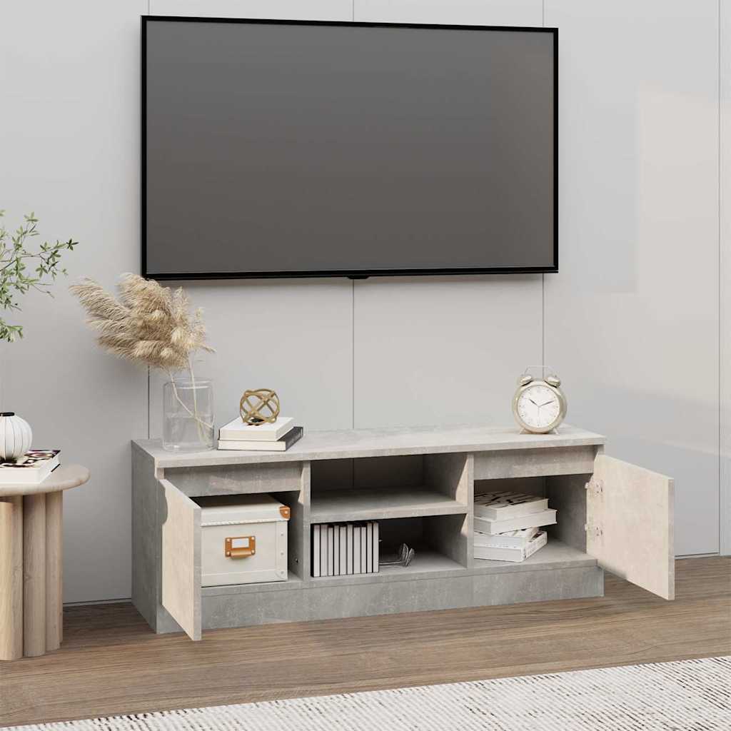 vidaXL TV-Schrank mit Tür Betongrau 102x30x36 cm