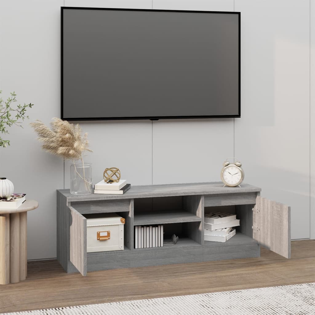 vidaXL TV-Schrank mit Tür Grau Sonoma 102x30x36 cm