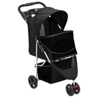 vidaXL Hundewagen Faltbar Schwarz 80x46x98 cm Oxford-Gewebe