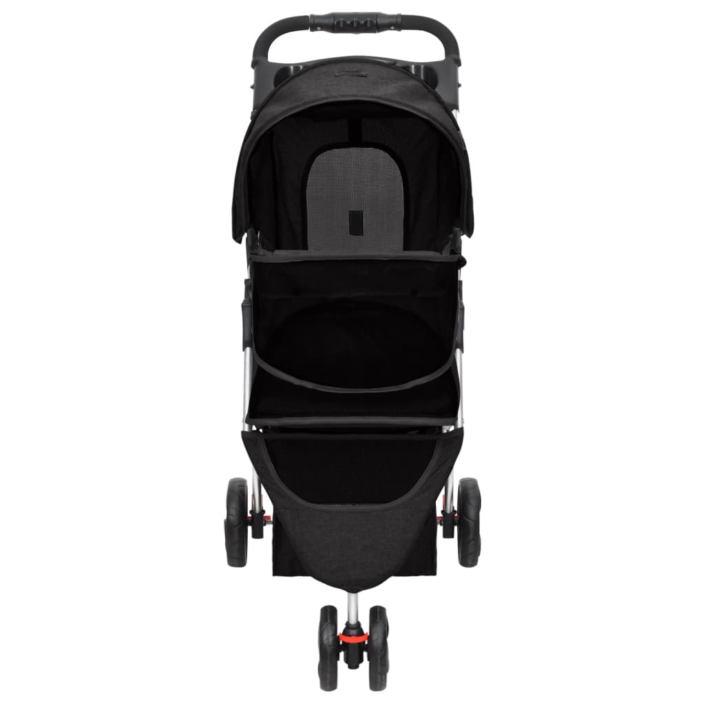 vidaXL Hundewagen Faltbar Schwarz 80x46x98 cm Oxford-Gewebe