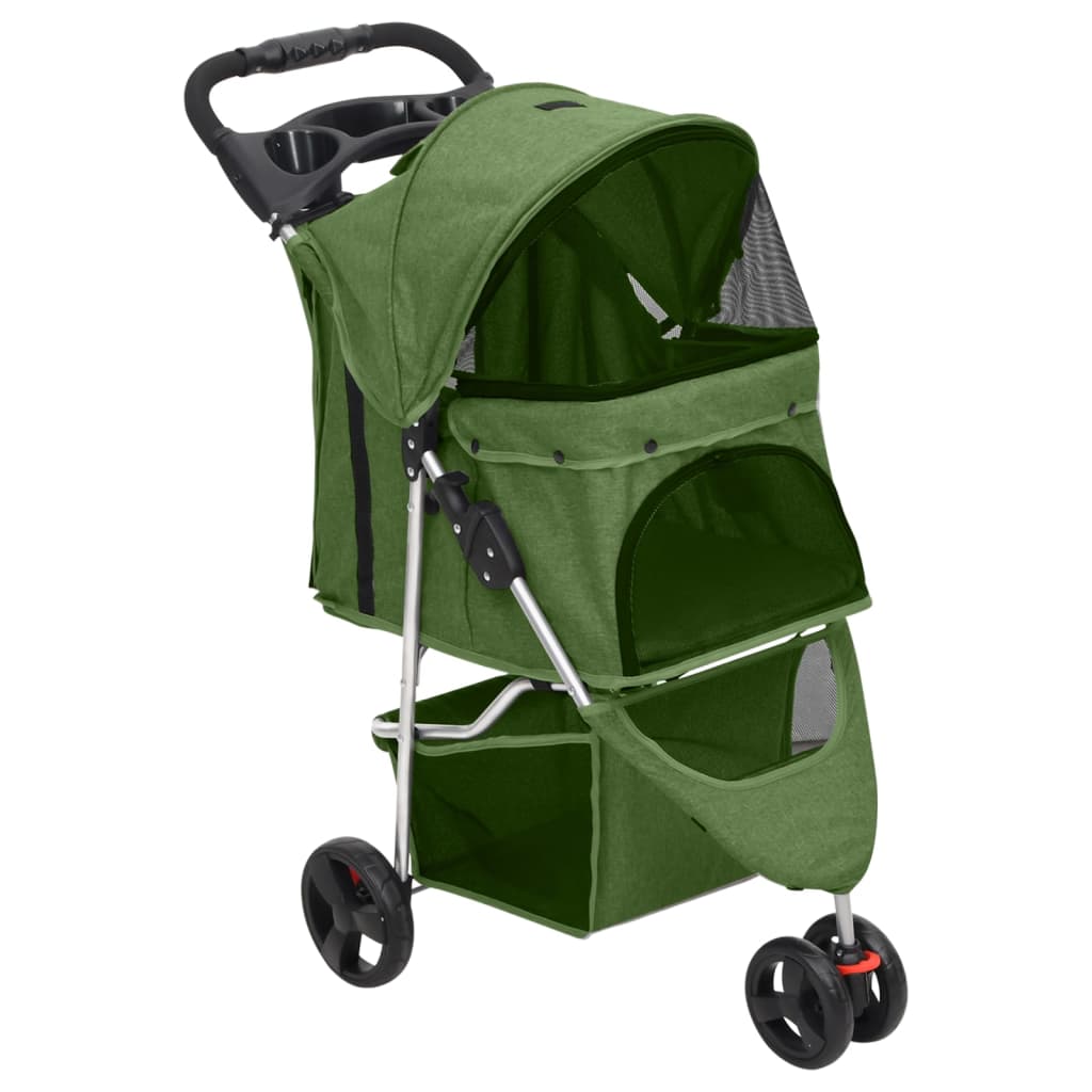 vidaXL Hundewagen Faltbar Schwarz 80x46x98 cm Oxford-Gewebe