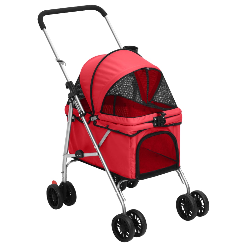 vidaXL Hundewagen Faltbar Schwarz 80x46x98 cm Oxford-Gewebe