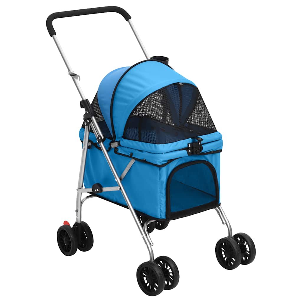 vidaXL Hundewagen Faltbar Schwarz 80x46x98 cm Oxford-Gewebe