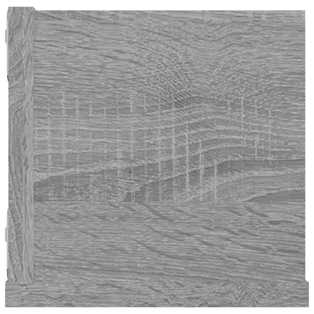 vidaXL CD-Wandregal Grau Sonoma 100x18x18 cm Holzwerkstoff