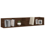 vidaXL CD-Wandregal Braun Eichen-Optik 100x18x18 cm Holzwerkstoff