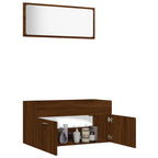 vidaXL 2-tlg. Badmöbel-Set Braun Eichen-Optik Holzwerkstoff