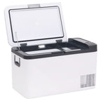 vidaXL Kühlbox mit Griff und Adapter Schwarz und Weiß 18 L PP & PE