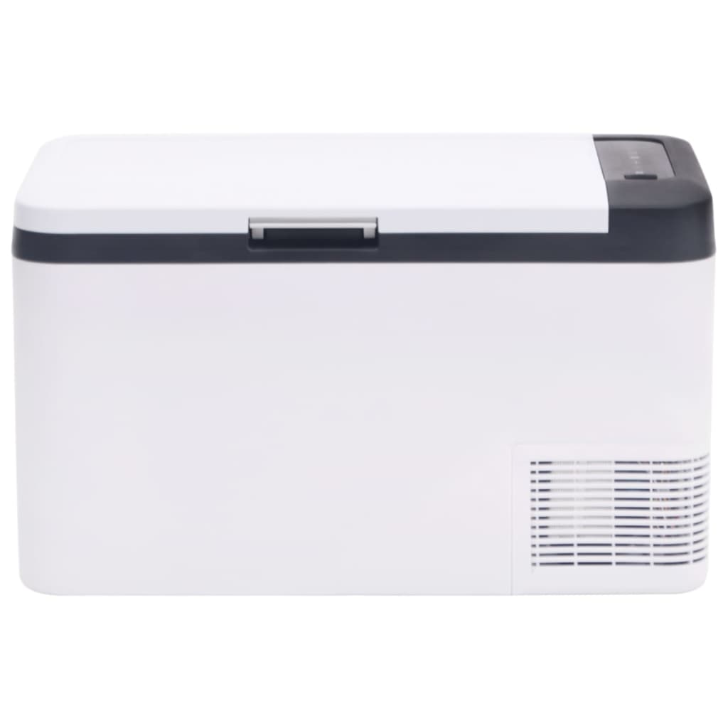 vidaXL Kühlbox mit Griff und Adapter Schwarz und Weiß 18 L PP & PE
