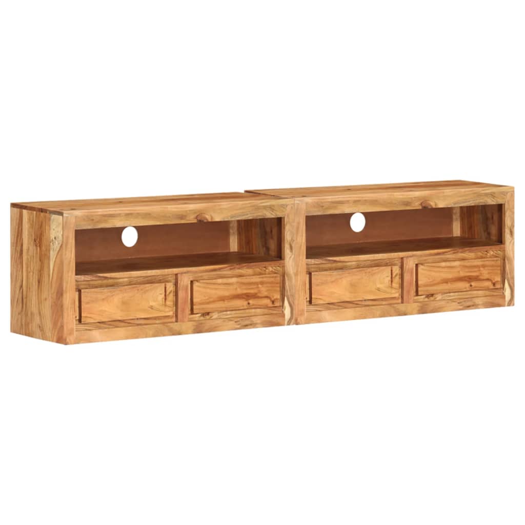 vidaXL TV-Schränke 2 Stk. 88x30x40 cm Massivholz Akazie