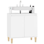 vidaXL Waschbeckenunterschrank Weiß 58x33x60 cm Holzwerkstoff