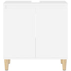 vidaXL Waschbeckenunterschrank Weiß 58x33x60 cm Holzwerkstoff