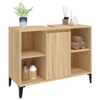 vidaXL Waschbeckenunterschrank Sonoma-Eiche 80x33x60 cm Holzwerkstoff