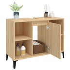 vidaXL Waschbeckenunterschrank Sonoma-Eiche 80x33x60 cm Holzwerkstoff