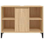 vidaXL Waschbeckenunterschrank Sonoma-Eiche 80x33x60 cm Holzwerkstoff