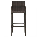 vidaXL Barhocker 2 Stk. Braun Poly Rattan