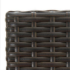 vidaXL Barhocker 2 Stk. Braun Poly Rattan