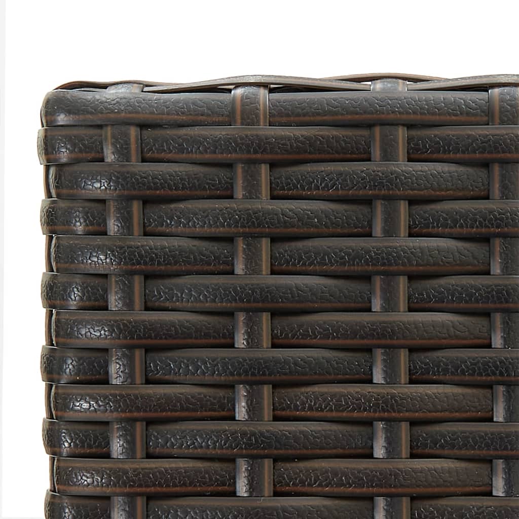 vidaXL Barhocker 2 Stk. Braun Poly Rattan