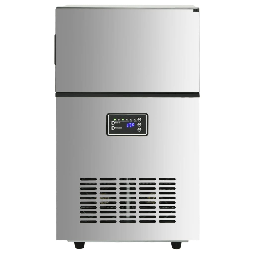 vidaXL Eiswürfelmaschine Silbern 45 kg / 24 h